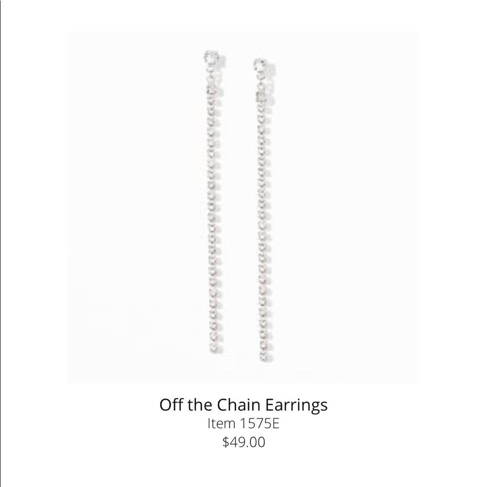 Touchstone Crystal “Off The Chain Earrings” 3 1/4”
